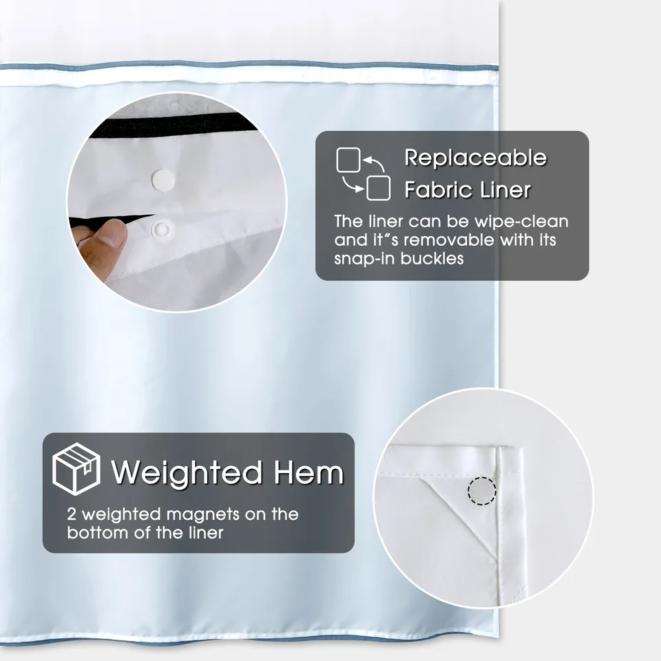 PRETTYLE Tenda Doccia Tondo Poliestere Appeso Isolamento Termico Doppio Cerniera, Tenda da Doccia Portatile, Tenda da Doccia Moderna per La Decorazione del Bagno