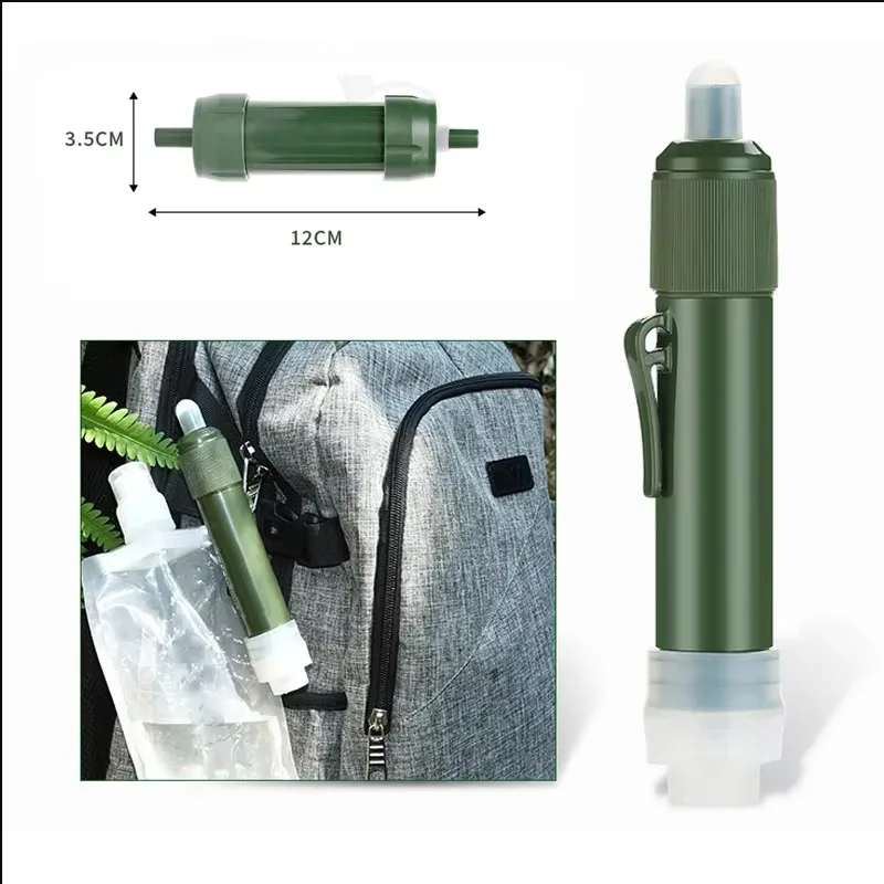 Westtune Outdoor Mini Camping Purification Water Filter Straw TUP ถุงน้ําคาร์บอนไฟเบอร์สําหรับการอยู่รอดหรืออุปกรณ์ฉุกเฉิน 1