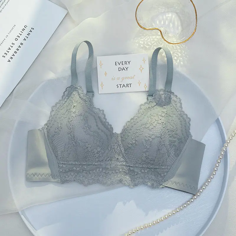 

Sexy Deep V Lace Bra Crop Top Triangle Cup Seamless Fitness Yoga Sports Bra Lingerie Underwear Breathable Push Up Bralette Bras