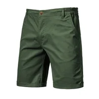 Summer Mens Beach Shorts Solid Basic Cotton Tight Casual Suit Pants Large Size Straight Tube Slim Fit Sweatpants Men Clothing 1