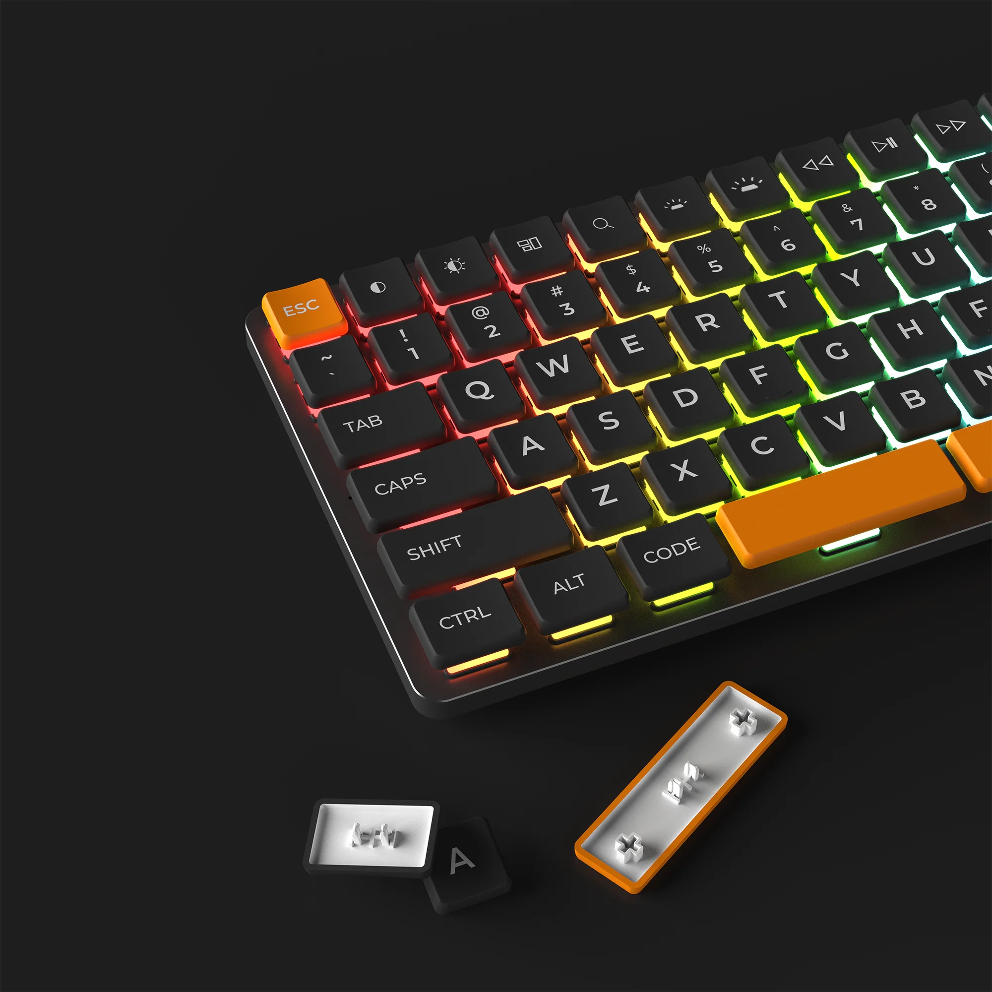 Chosfox-cfx Keycaps para Teclado Baixo Perfil Keycaps Pbt Keycaps para Interruptores Kailh Choc Low Profile - Imagem 4