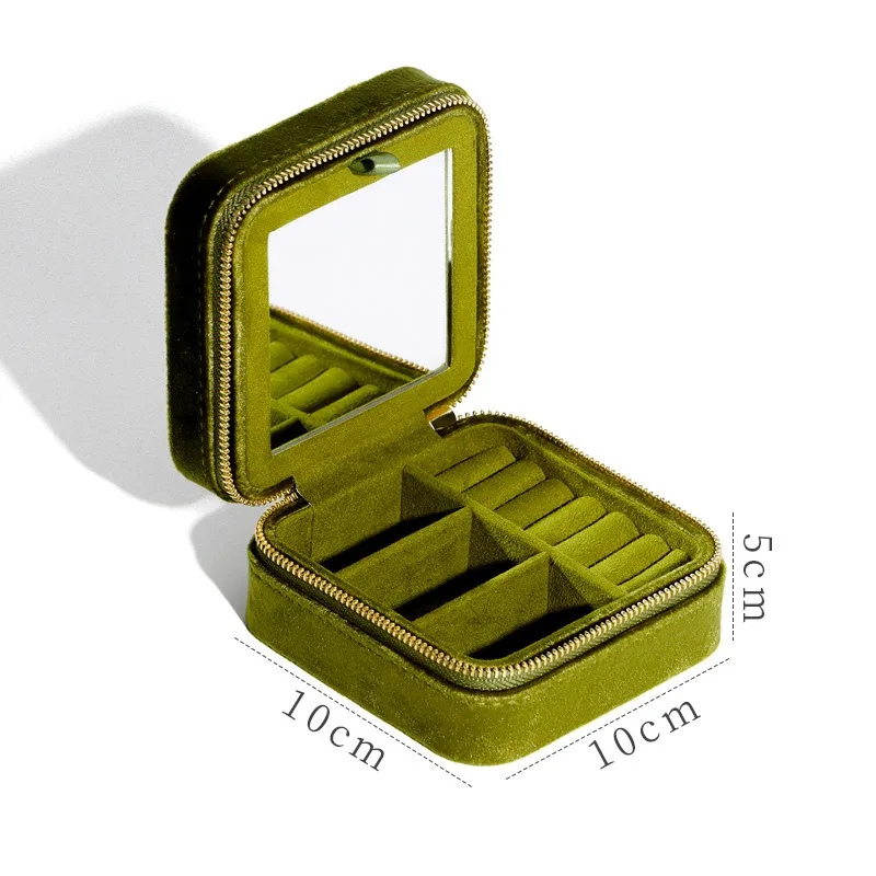 Mini Jewelry Case Velvet Bracelet Necklace Ring Eaarings Jewelry Case Boxes Portable Travel Storage Custom Logo Organizer Boxes