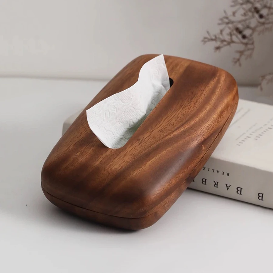 Vintage Wooden Tissue Box Holder 1