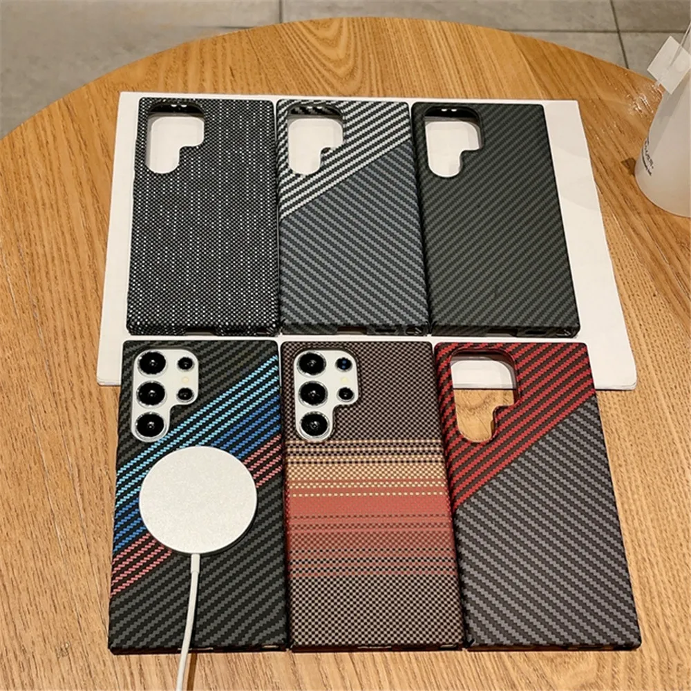 Ultra Thin Matte Carbon Fiber Texture Magnetic Case - Premium Hard PC Cover