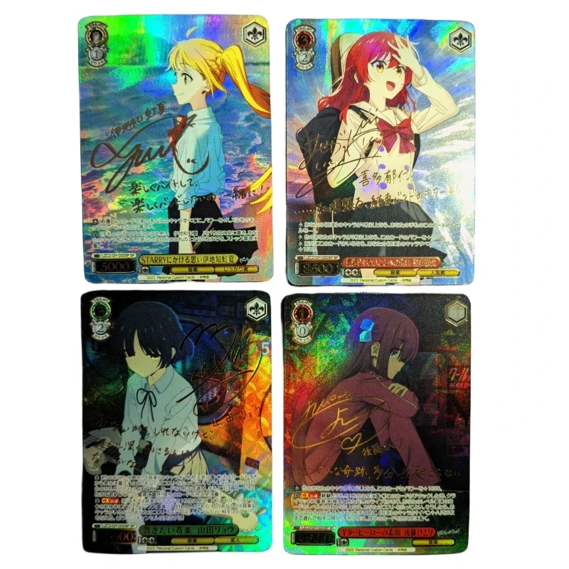 

4pcs/set BOCCHI THE ROCK! Ijichi Nijika Animation Characters Animation Characters Anime Classics Game Collection Cards Toy