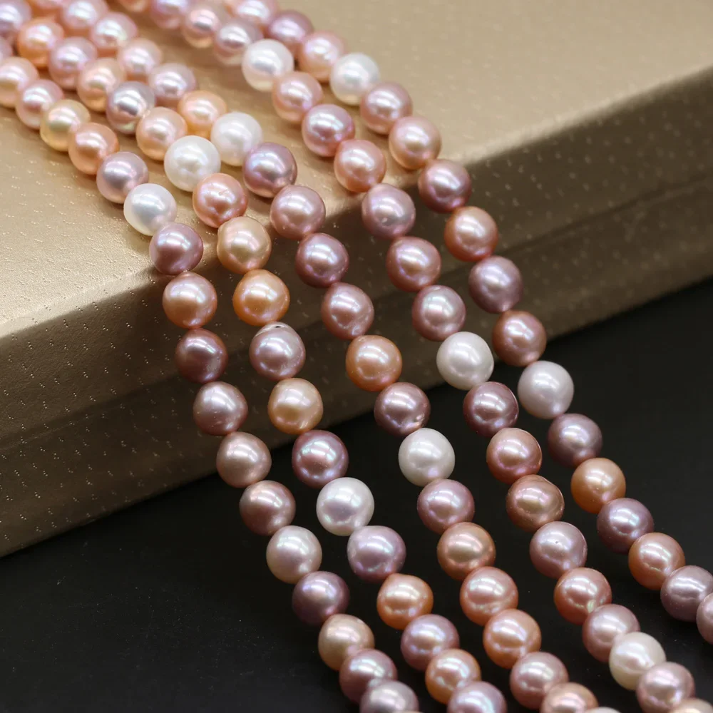 Natural Freshwater Pearl Mix-Color Rice-Shaped Loose Beads 8-9 mm For Jewelry Making DIY Necklace Bracelet Earrings Accessories