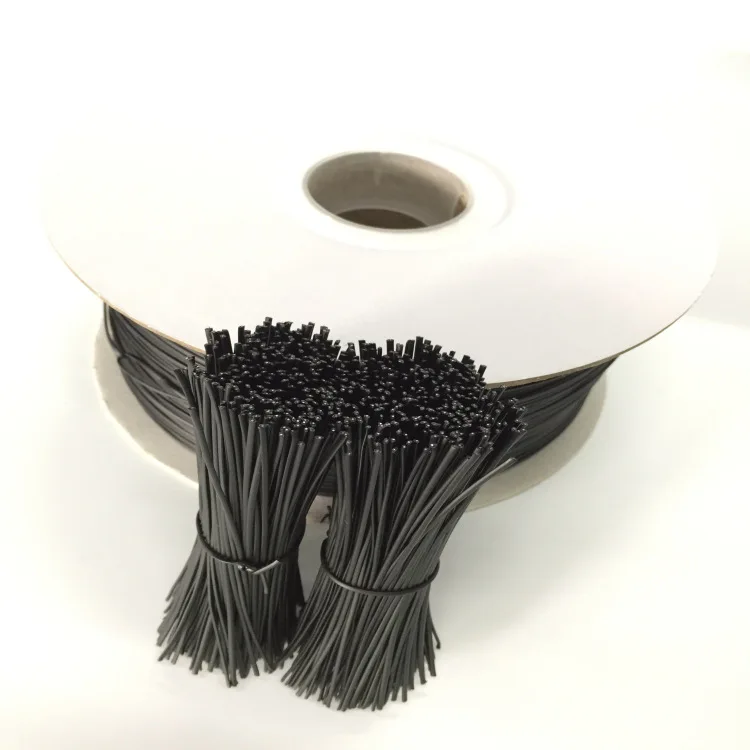 Rubber Coated Iron Wire Harness Binding Tie for Wire Tying Machines - 0.5mm-0.65mm