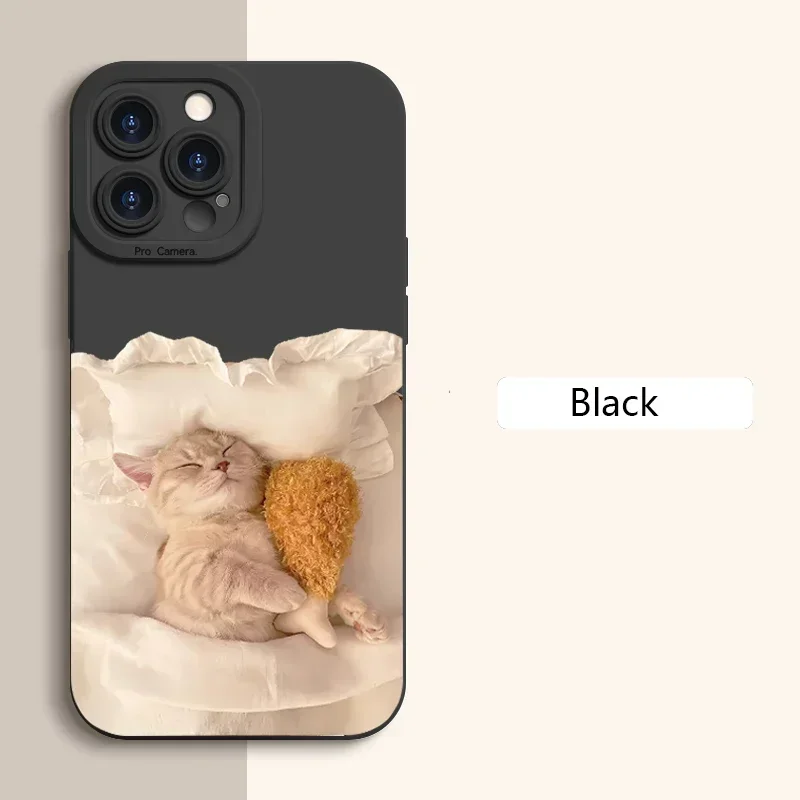 آيفون 15 برو ماكس حافظة الكرتون متعة القط كلب جراب...