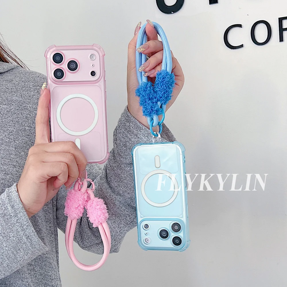 Magnetic Rechargeable Protective Case with Plush Hand Strap