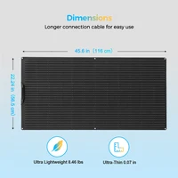 Panneau solaire semi-flexible ETFE /PET 150W 19.8V balcon photovoltaïque PV 150 watts panneau de charge solaire pour camping-car de bateau batterie 12v/24V 5
