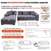Printed Sofa Slipcover Stretch Sofa Covers for Living Room Pets Kids Chair Couch Cover I shape Corner Sofa  Anti-cat scratch 3