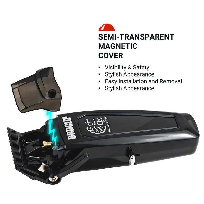 BRDCLIP Professional Electric Hair Clipper BRD 106 Hair Trimmer for Man 7500RPM with Base 5-adjusted DLC Blade Barber Machine - Image 4