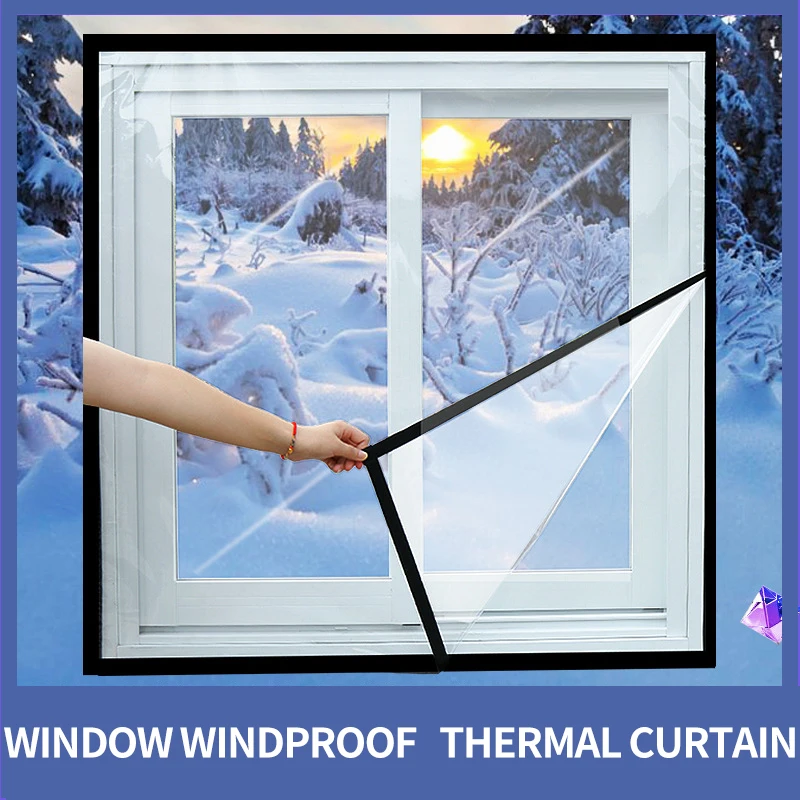 DIY Window Insulation Screen Adjustable EVA Window Film Transparent Soft Glass Film For Window Warm in Winter and Cool in Summer