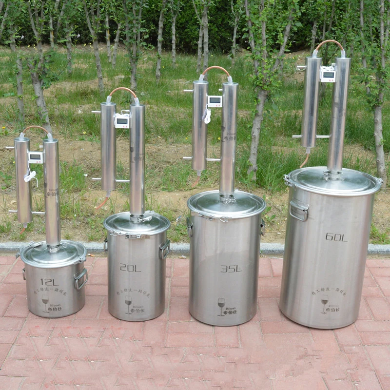 20L Wine Maker Food Processor Moonshine Distiller Copper Distiller Cooling Coil Alcohol Wine Whisky Brandy Maker