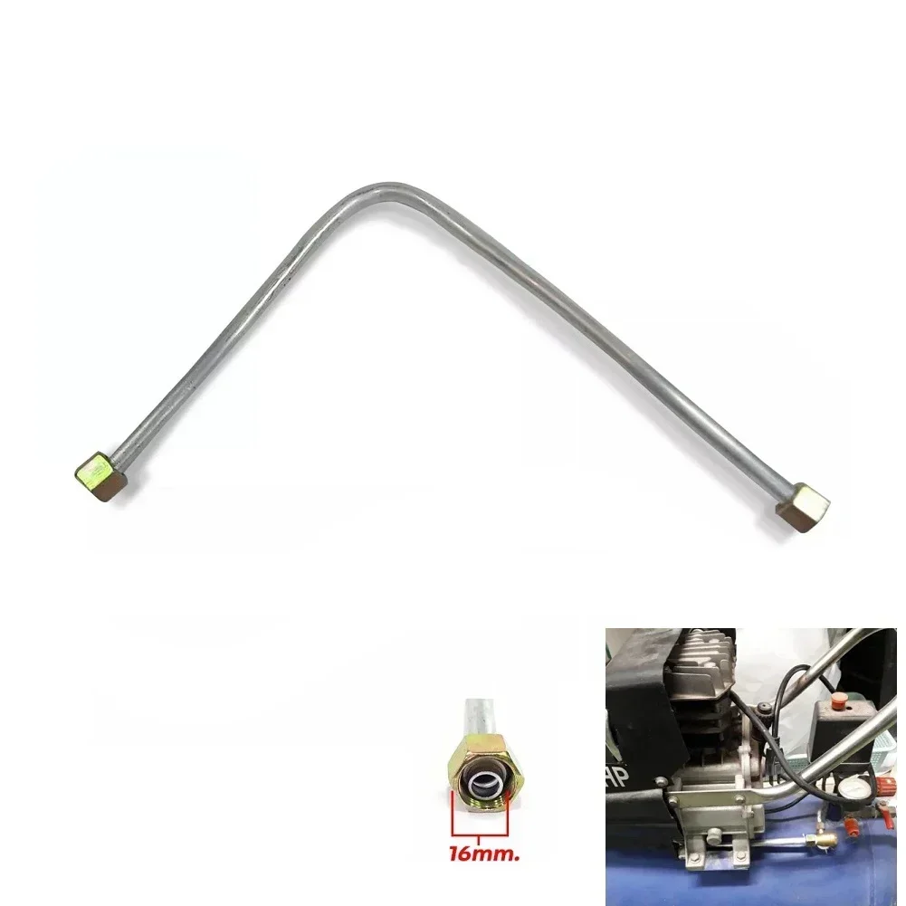 Aluminium luchtcompressor uitlaatbuis vervanging, luchtpijp luchtpomp reserveonderdelen, G3/8 draad standaard, eenvoudig te installeren (10 x 450 mm/0,4 x 17,7) - 4 stuks