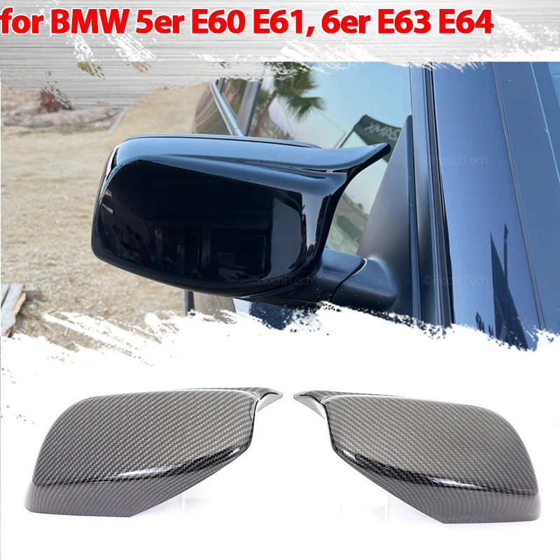 

Carbon Fiber Style Black Side Mirror cover Cap for BMW 5 Series E60 E61 E63 E64 2004-2008 520i 525i 528i 528xi 530i Accessories