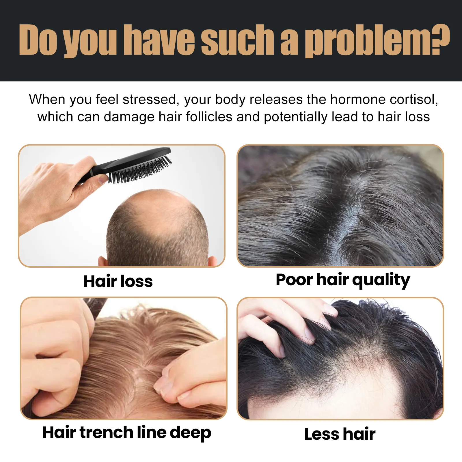 Hair Loss Treatment Shampoo Promote Growth Strengthen Hair Roots Scalp Repair Anti Thinning Moisturizing Thickening Hair Care 6