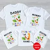 Family Matching Dinosaur Birthday Party T Shirts Personalized Daddy Mommy Dino Outfits Boys Any Name My Kids Shirt Clothes 1