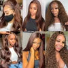 Chocolate Brown Body Wave Lace Front Wig HD Transparent Lace Frontal Wig Human Hair Pre Plucked Colored Human Hair Wigs On Sale 5