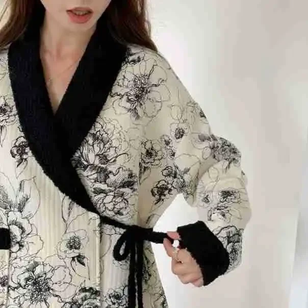 Adjustable Air Cotton Maternity Sleepwear For Spring Autumn Postpartum Nursing Period Outerwear Breathable Comfortable