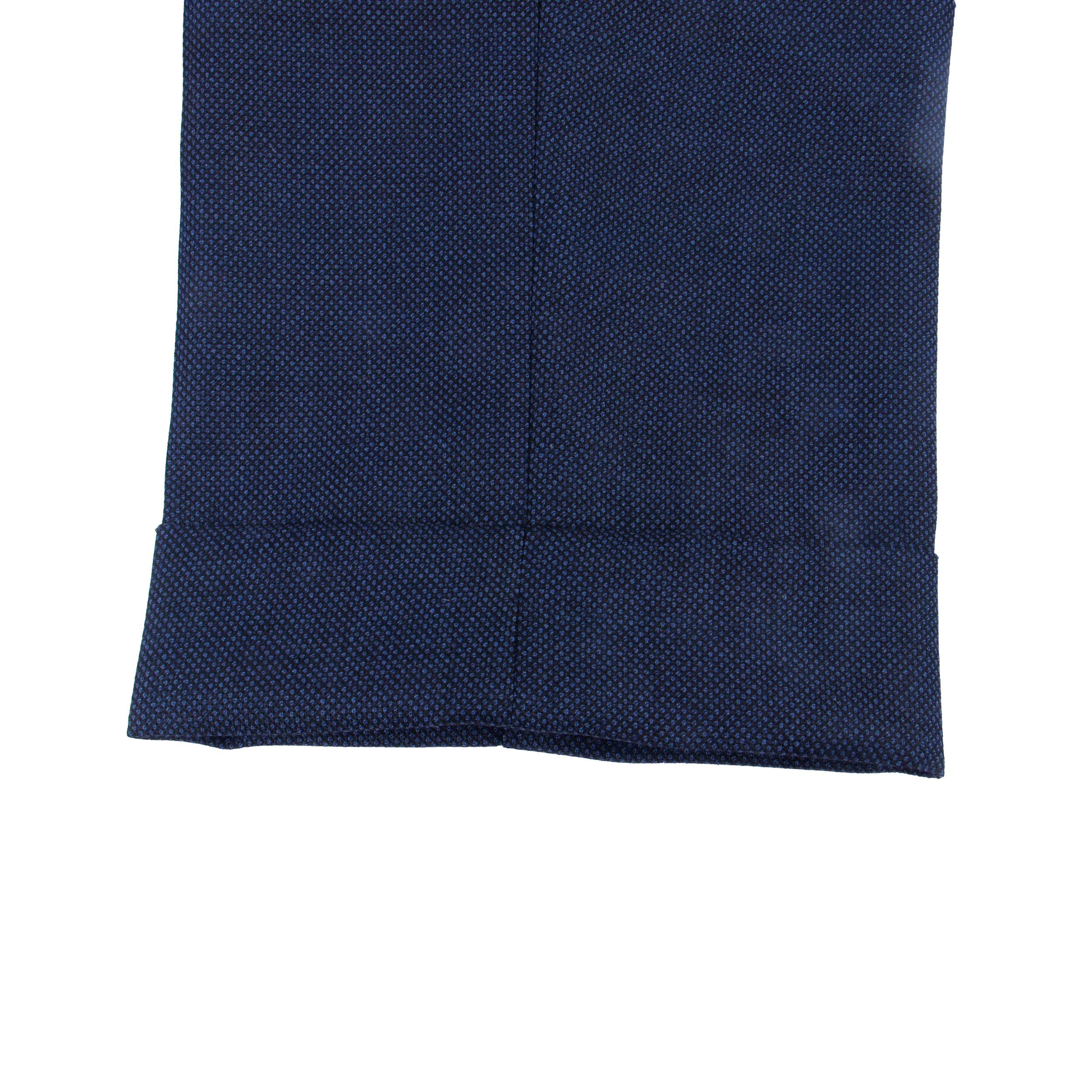 Luxury Fashion Italian Style Custom Made Suits Pants Tailored Trousers Navy Nailhead High Waist Neapolitan Trousers Extended Tab