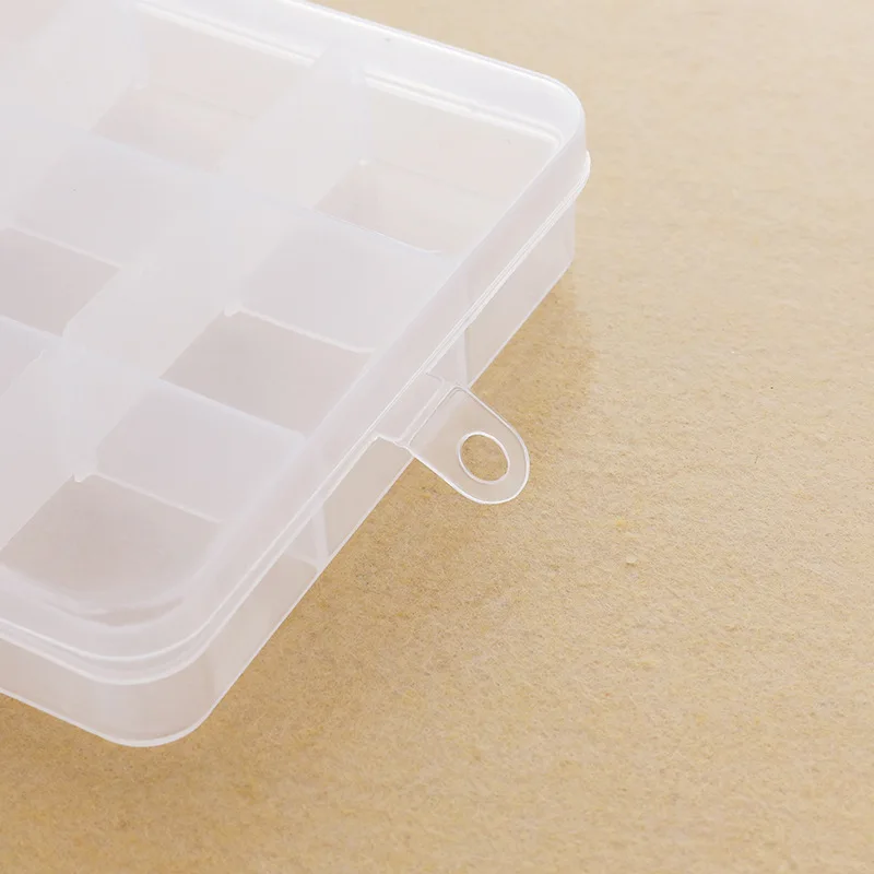 15 Grids Combined Transparent Desktop Organizer Pencil Box Plastic Desk Storage Box Classification School Office Stationery