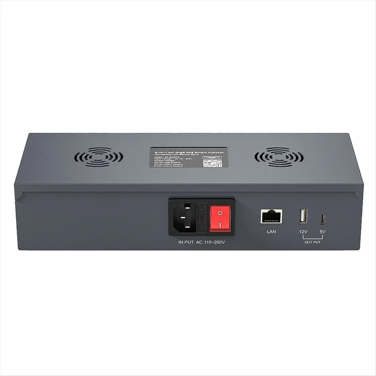 V3 5-in-1 PoE 인젝터용 200W 기가비트 이더넷 보호 기능(3세대용) EU PLUG-TCES와 호환 가능