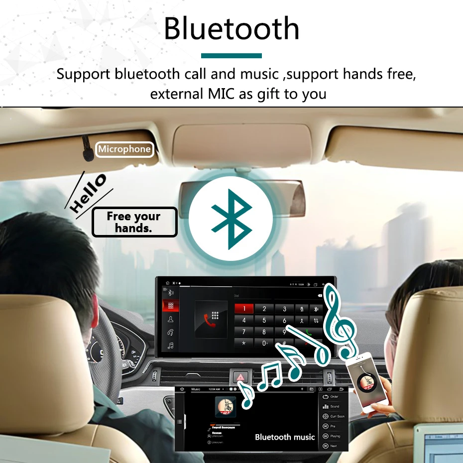 Radio de coche inalámbrico Carplay Android 15 Auto con pantalla de 9 pulgadas para Audi A6 C7 A7 2012-2018, autorradio con 12G 256G, reproductor multimedia y GPS. 8
