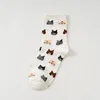 3/5Pair Women Cat Pattern Crew Funny Cartoon Socks Lot Personalized Cartoon Comfortable Mid-calf Comfortable Sports LowTop Socks 5