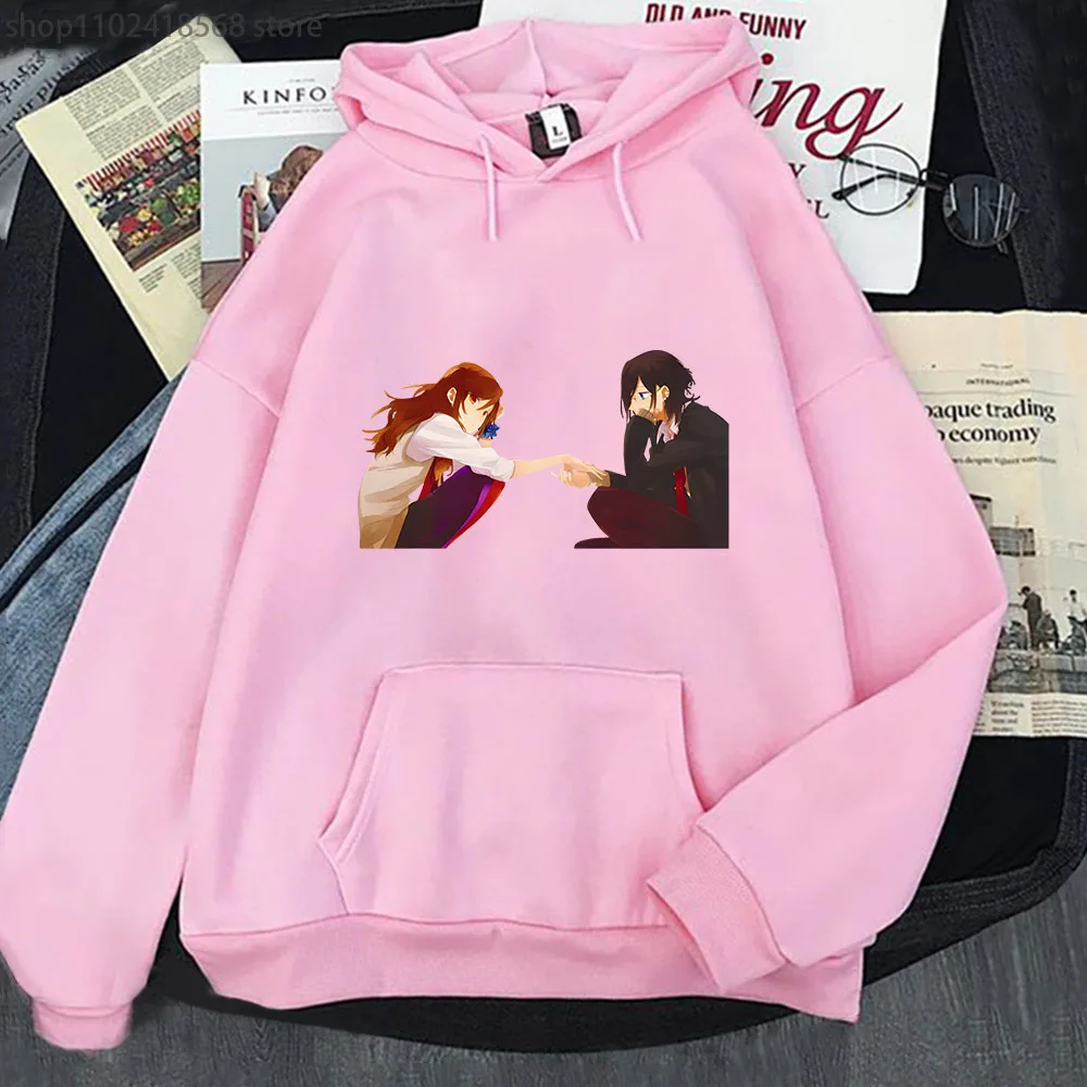 

Cartoon Manga Horimiya Hoodies Anime Print Sweatshirts Couple Clothes Woman Casual Kawaii Pullover High Street Streetwear Men