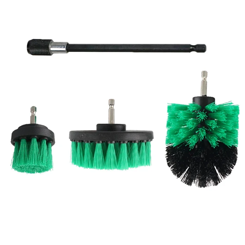 3/4pcs/ Drill Brush Set Power Scrubber Brush Polisher Bathroom Stain Polishing Kit with Extender Household Cleaning Tools 4