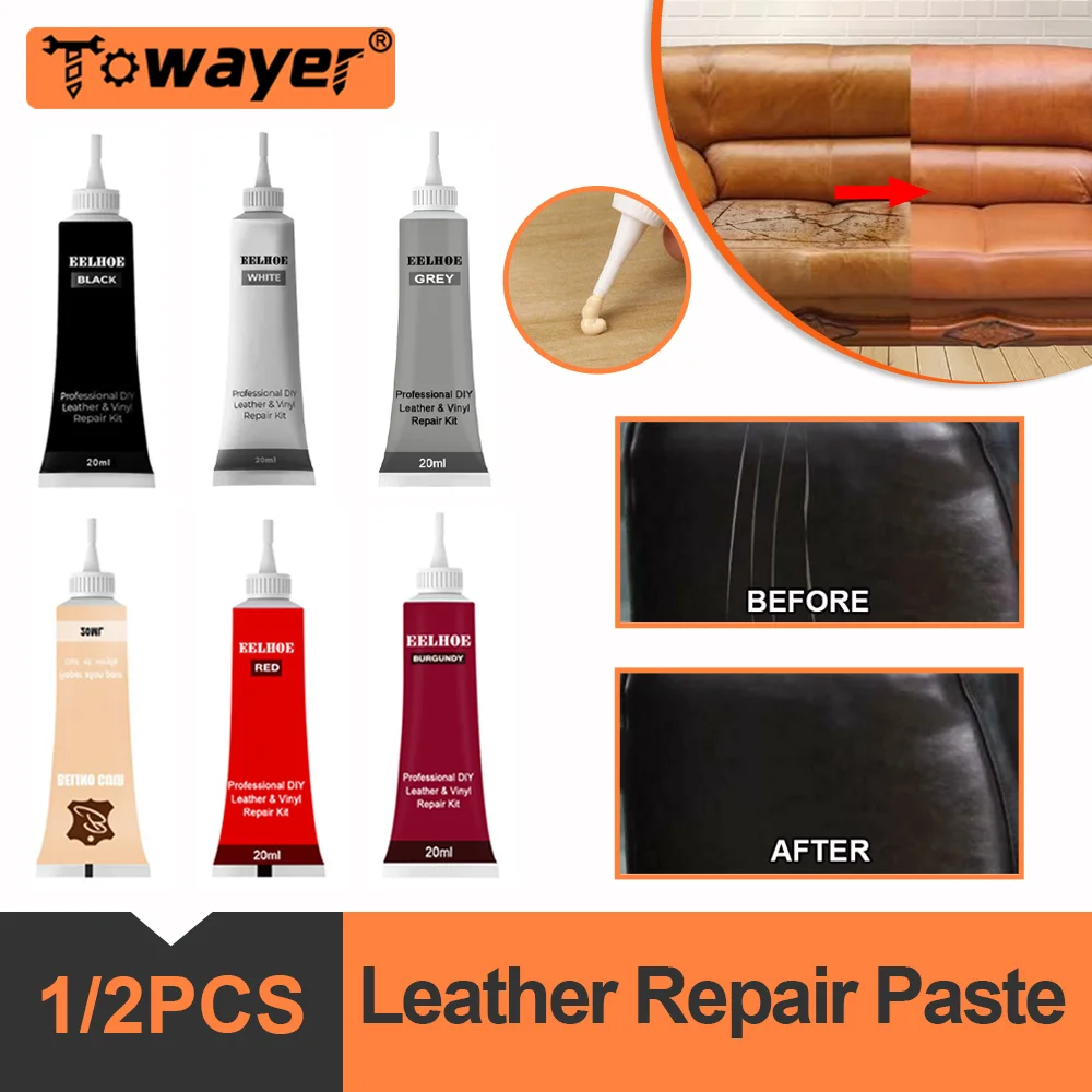 20mlLeatherRepairPasteCarSeatSofaScratchCrackLeatherCoat