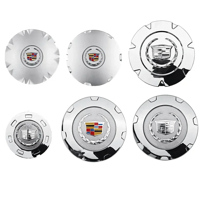4pcs 140mm 168mm 200mm 203mm 휠 센터 허브 커버 캡 캐딜락 에스컬레이드 SRX 자동차 타이어 엠블럼 자동차 스타일링 액세서리