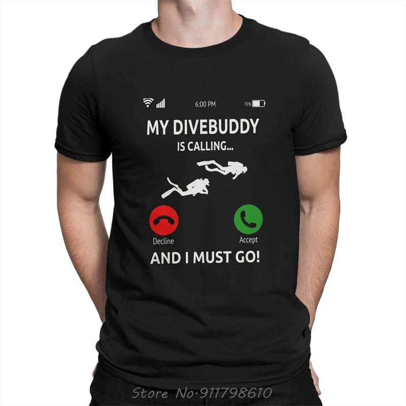 Scuba Diving Diver Born to Dive T-shirt Graphic Men Tops