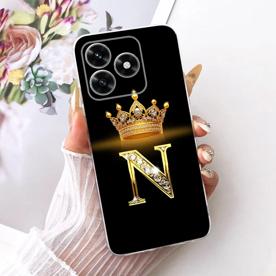 Luxury Crown Letters Soft Slim Silicone Phone Cover - Elegant Silicone Bumper Case