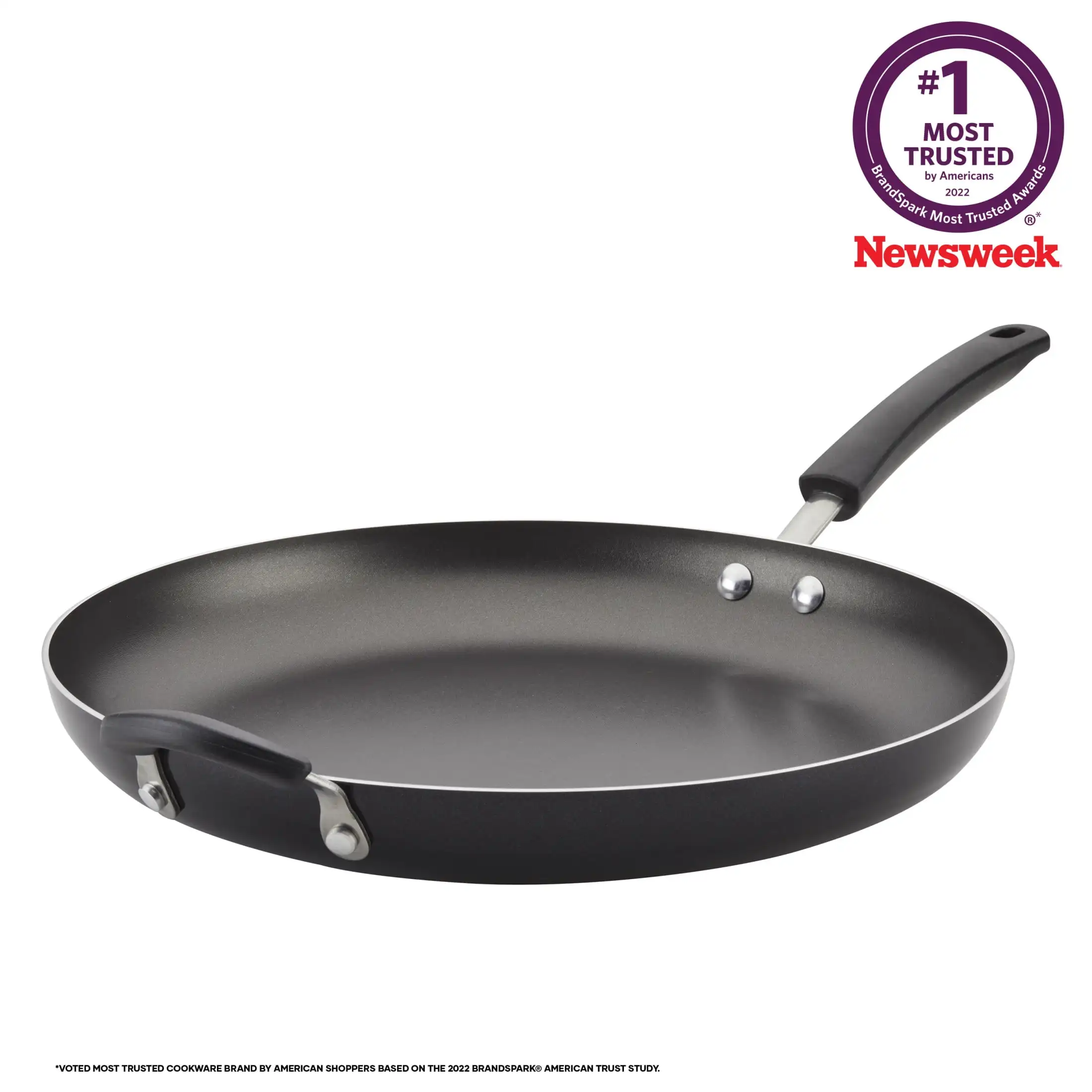 

Farberware Easy Clean 14" Aluminum Nonstick Frying Pan with Helper Handle, Black