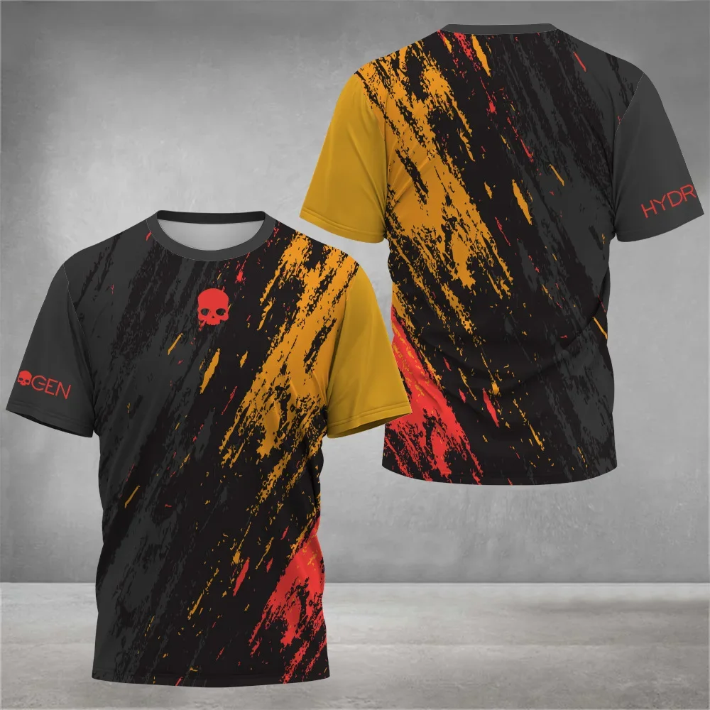 Men's Crew Neck Short Sleeve T-Shirt Printed Tennis Badminton Running T-Shirt Casual Loose Outdoor Sportswear