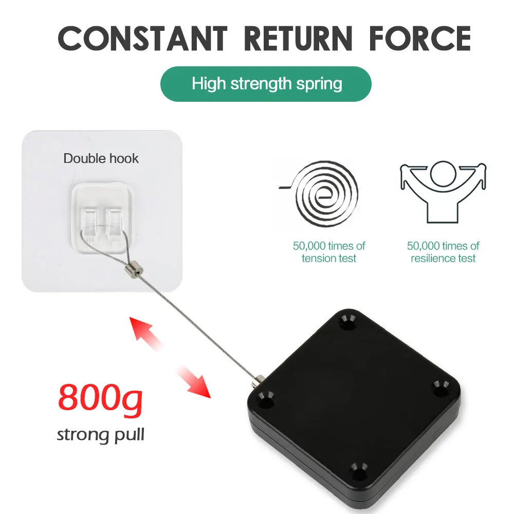 Automatic Door Closer Punch-Free Soft Close Door Closers For Sliding Glass 500g Tension Closing Device Hardware door closer