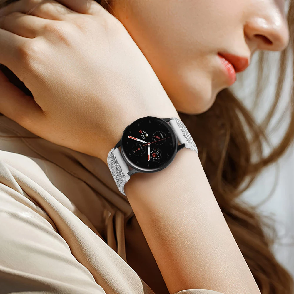 Bohemian Shiny Elastic Watch Strap – Universal 20mm/22mm Band