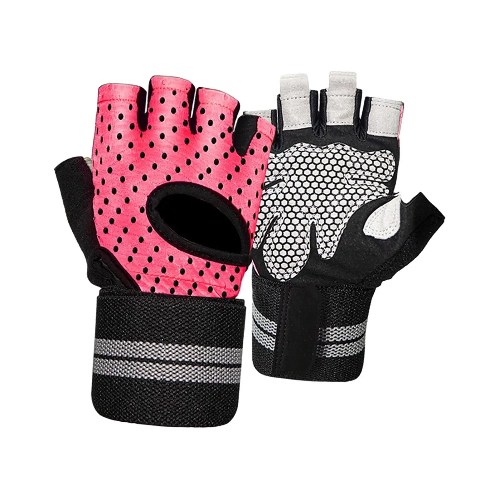 Half Finger Sports Gloves Fingerless Mittens Weight Lifting Workout Gloves for Body Building Climbing Workout Dumbbell Exercise