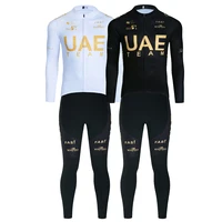 Winter 2024 Cycling  Jersey GOLDEN UAE Bike Jacket Maillot Pants Suit Ropa Ciclismo Team Pro Thermal Fleece BicycleClothing 1