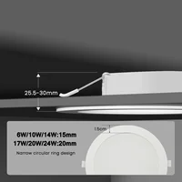 1-10pcs/lot Recessed Led Downlight Round Led Panel Light 110V 220V 3000K 4000K 6000K 10W 24W Spot for home Indoor Lighting - Image 5