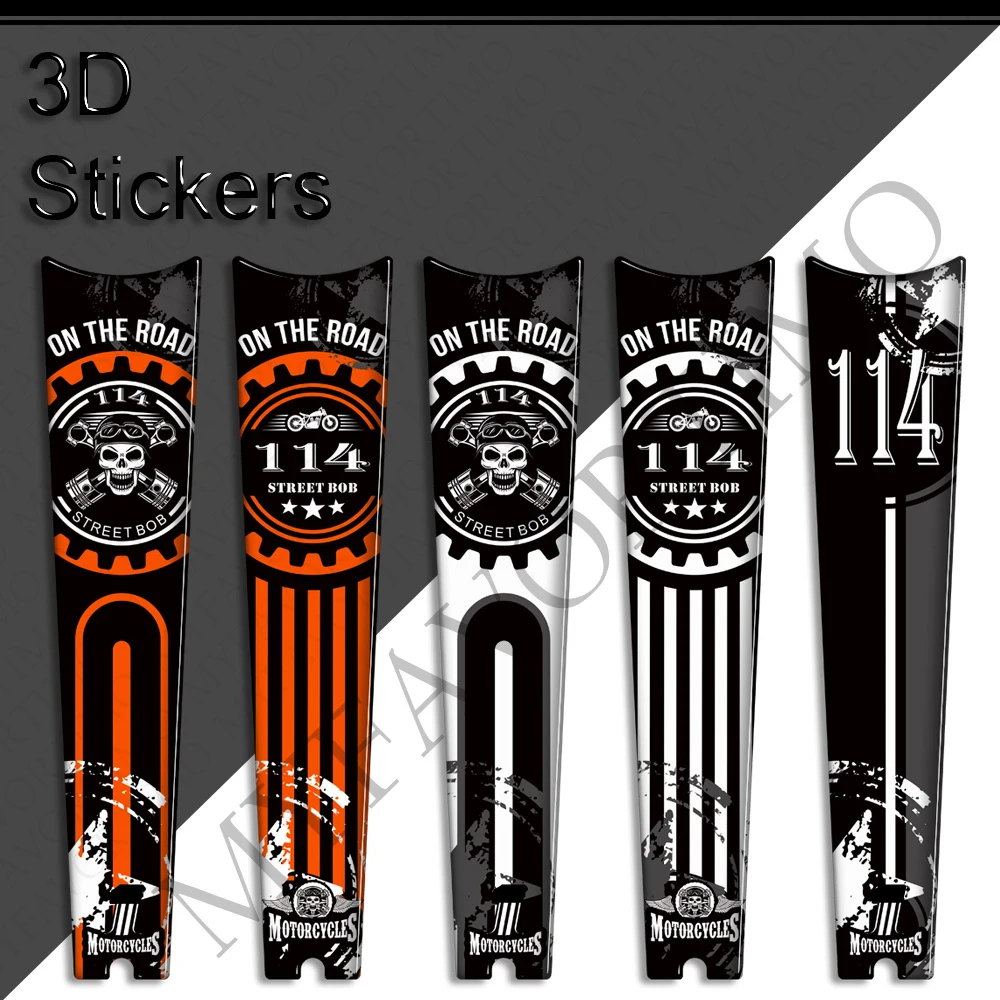 Davidson Street Bob 114 For Harley Stickers Decals Protector Knee Side Grips Gas Fuel Oil Kit Tank Pad