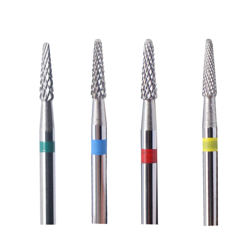 3 Grits Carbide Nail Drill Bit Electric Milling Cutter for Manicure Rotate Burr Remove Gel Polish Tools Nail Files Accesories