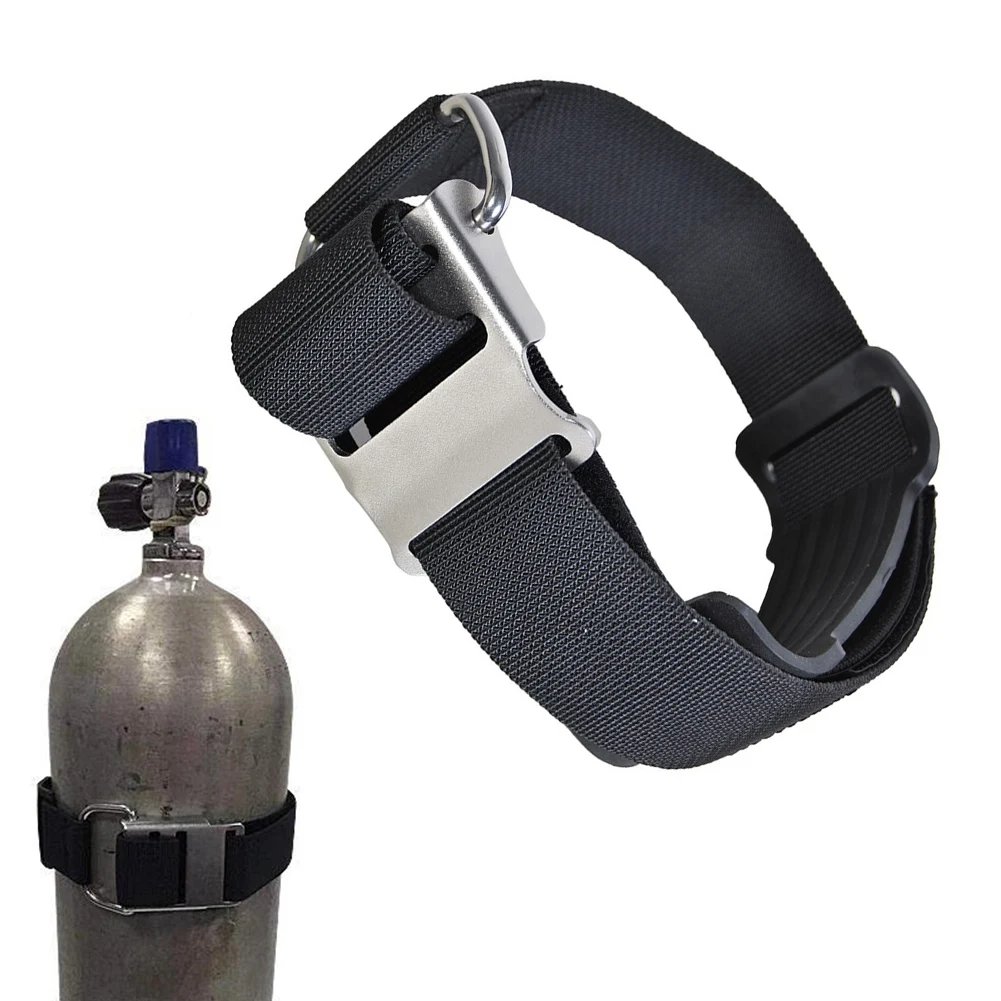 Nylon Scuba Diving Tank Band with Stainless Steel Cam Lock Buckle Compatible with For 12L Cylinder for Stable Dive Setup