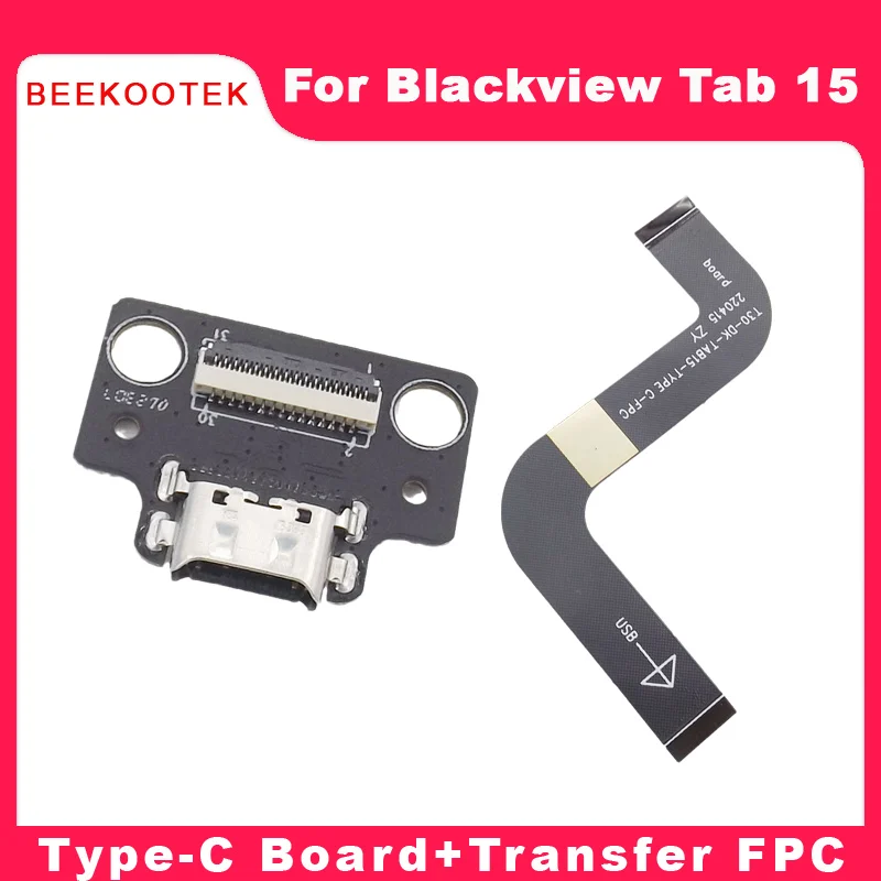 

Материнская плата Blackview Tab 15 USB, новая оригинальная маленькая плата типа C и плата, кабель передачи данных, flex FPC для Blackview Tab 15