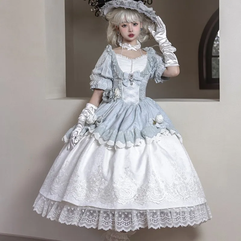 

Fairy Tale Dance Short Sleeve Fishbone Girdle Dress