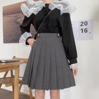Jk Large Size Double Pocket Medium and Long Pleated Skirt Girl Summer High Waist A-line College Versatile Age-reducing Skirts - Image 2
