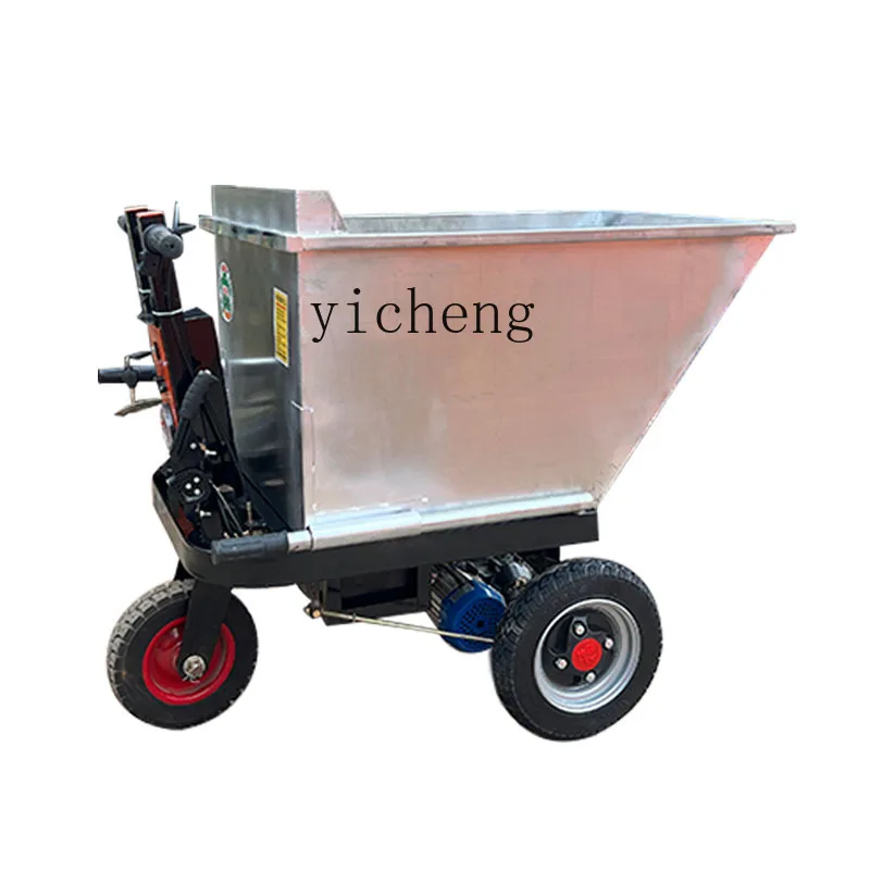 Stainless Steel Electric Three-Wheeled Trolley Truck Farm Dumptruck