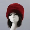 Faux Fur Hats for Women Fluffy Russian Hat Winter Cap Ears Warm Female Beanies Solid Color Leopard Print Bonnets 2